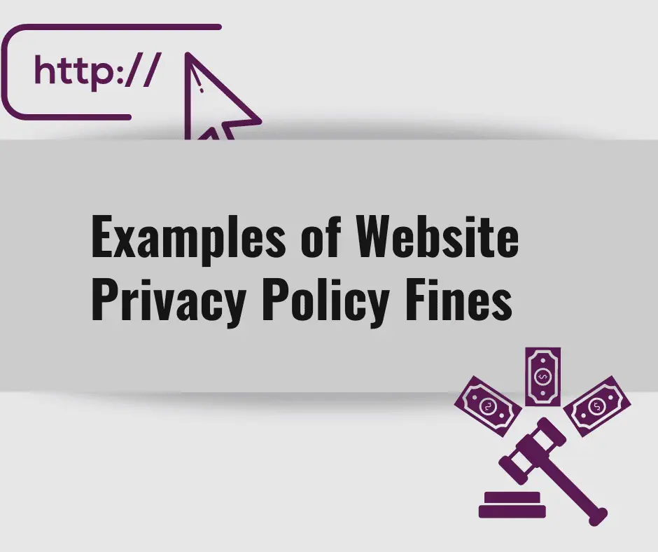 Examples of Website Privacy Policy Fines